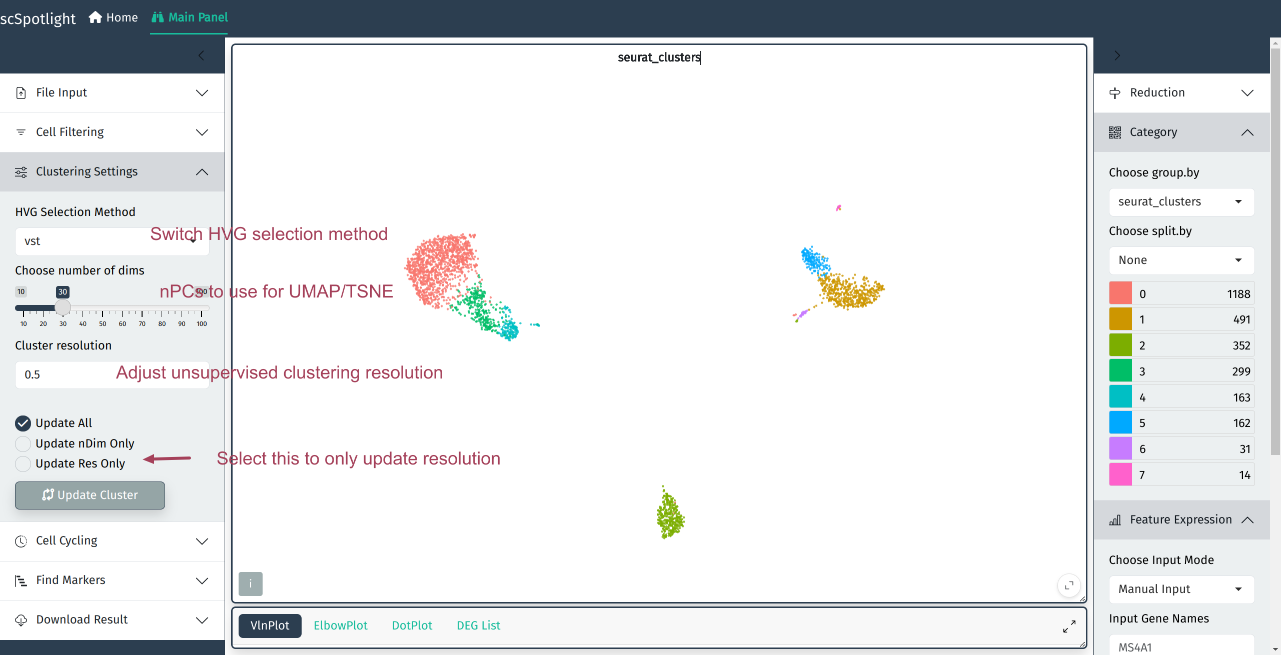 Clustering setting block